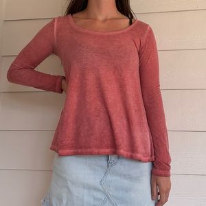 Crochet-Back Long Sleeve